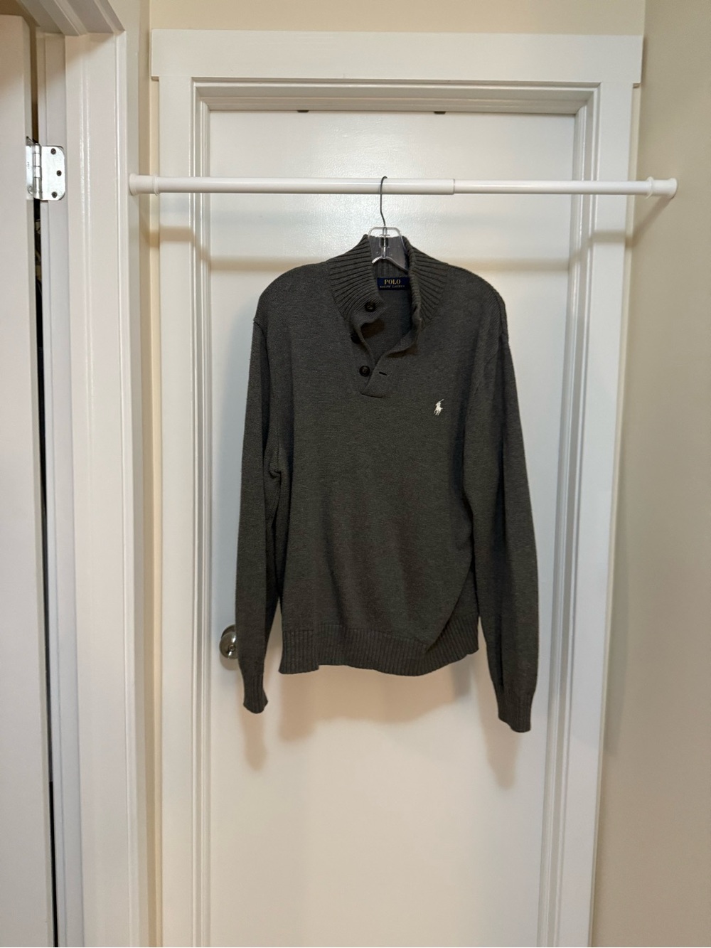 Ralph Lauren Dark Gray Zip-Neck Sweater